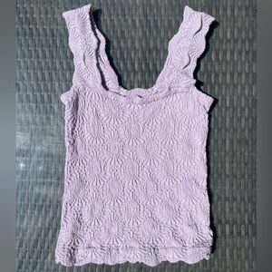 Free People Intimately medium lavender purple stretchy scallop tank top